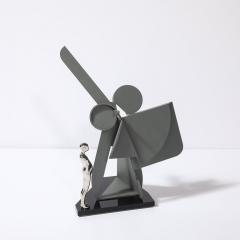 Ernest Tino Trova Post Modernist Sculpture signed Ernest Trova Profile Canto 83 in Matt Gray - 4304536