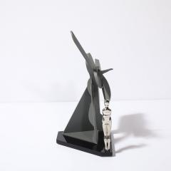 Ernest Tino Trova Post Modernist Sculpture signed Ernest Trova Profile Canto 83 in Matt Gray - 4304537