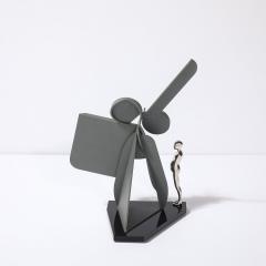 Ernest Tino Trova Post Modernist Sculpture signed Ernest Trova Profile Canto 83 in Matt Gray - 4304540