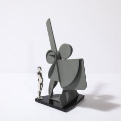 Ernest Tino Trova Post Modernist Sculpture signed Ernest Trova Profile Canto 83 in Matt Gray - 4304551
