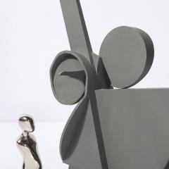 Ernest Tino Trova Post Modernist Sculpture signed Ernest Trova Profile Canto 83 in Matt Gray - 4304553