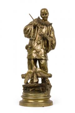 Ernest Wante Bronze Pierot and a Duck - 4322055