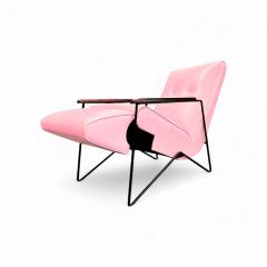 Ernesto Hauner Reclining Chair in Metal Hardwood Leather Ernesto Hauner 1960s Lot 340A - 4373665