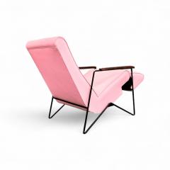 Ernesto Hauner Reclining Chair in Metal Hardwood Leather Ernesto Hauner 1960s Lot 340A - 4373669