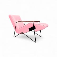 Ernesto Hauner Reclining Chair in Metal Hardwood Leather Ernesto Hauner 1960s Lot 340A - 4373670