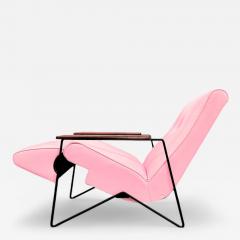 Ernesto Hauner Reclining Chair in Metal Hardwood Leather Ernesto Hauner 1960s Lot 340A - 4374563