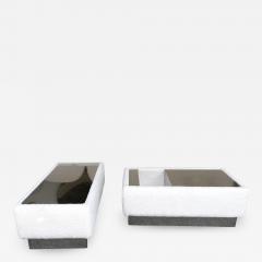 Ernesto Radaelli Pair of Side Tables Kenthia by Ernesto Radaelli for Saporiti Italy 1970s - 2171123