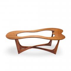 Erno Fabry Erno Fabry Mid Century Walnut and Glass Biomorphic Coffee Table - 4560624