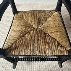 Ernrst Gimson Arts and Crafts Bobbin Ebonized Small Rocking Chair attributed to Ernest Gimson - 4505443