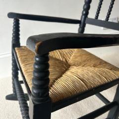 Ernrst Gimson Arts and Crafts Bobbin Ebonized Small Rocking Chair attributed to Ernest Gimson - 4505450