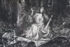 Ernst Fuchs Ernst Fuchs Waldidylle vor der Himmelsmauer Hand Signed Artists Proof 1974 - 4395897