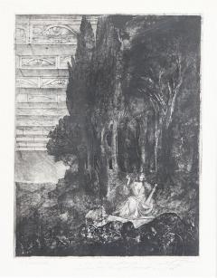 Ernst Fuchs Ernst Fuchs Waldidylle vor der Himmelsmauer Hand Signed Artists Proof 1974 - 4396914