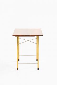 Ernst K hn Lysberg Hansen Therp Rosewood Brass Desk 1940s - 4621424