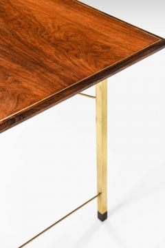 Ernst K hn Lysberg Hansen Therp Rosewood Brass Desk 1940s - 4621427