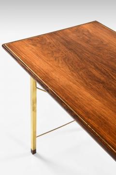 Ernst K hn Lysberg Hansen Therp Rosewood Brass Desk 1940s - 4621433