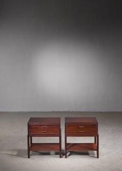 Ernst K hn Pair of Ernst Kuhn mahogany nightstands - 2780989