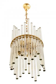 Ernst Palme Midcentury Brass and Glass Ernst Palme Chandelier - 3021132