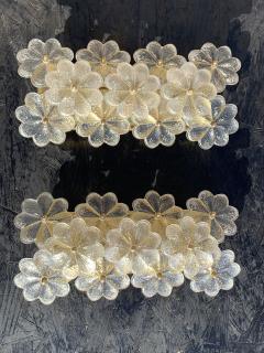 Ernst Palme Pair of Ernst Palme Floral Glass Sconces - 865912