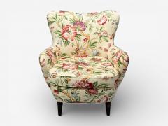 Ernst Schwadron Ernst Schwadron Style Mahogany Fabric Organic Lounge Chairs USA 1960s - 4445373