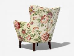 Ernst Schwadron Ernst Schwadron Style Mahogany Fabric Organic Lounge Chairs USA 1960s - 4445375