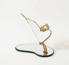 Erte Coquette Bronze and Glass Boudoir Vanity Mirror - 3393396