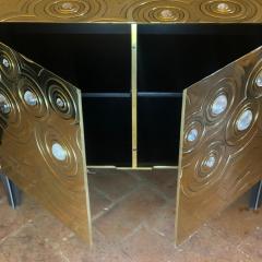 Erwan Boulloud Brass Wood Black Steel Roepa Sideboard with Inlaid Rock Crystals Atelier EB - 1673835