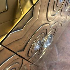 Erwan Boulloud Brass Wood Black Steel Roepa Sideboard with Inlaid Rock Crystals Atelier EB - 1673836