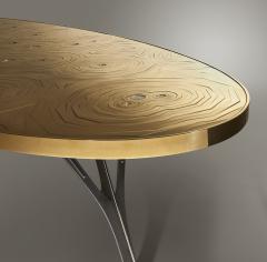 Erwan Boulloud Dining table in brass marquetry by Erwan Boulloud - 2855288