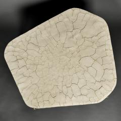 Erwan Boulloud Pentagonal White Concrete Black Steel Brass Coffee Table by Erwan Boulloud - 2690206