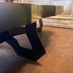 Erwan Boulloud Roeco Coffee Table in Brass Black Steel with Inlaid Lapis Lazuli by Atelier Eb - 1684510