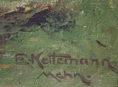 Erwin Ketterman Oil On Canvas By Erwin Ketterman Of An Alpine Scene - 2579966