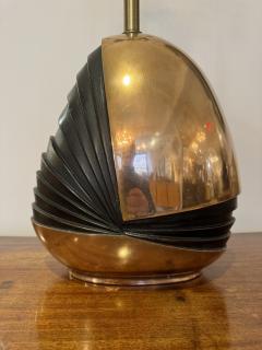 Esa Fedrigolli Esa Fedrigolli 1970 Italian Mid Century Sculptural Bronze Table Lamp - 3553256