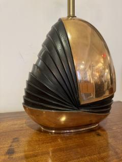 Esa Fedrigolli Esa Fedrigolli 1970 Italian Mid Century Sculptural Bronze Table Lamp - 3553258