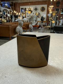 Esa Fedrigolli Esa Fedrigolli Sculptural Brass and Black Metal Vase - 4512534