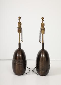 Esa Fedrigolli Pair of 1980s Signed Bronze Lamps by Esa Fedrigolli  - 3620911