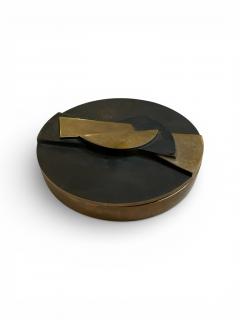 Esa Fedrigolli Round Brass Box by Esa Fedrigolli for SpiraleArte Italy 1970s - 4512653