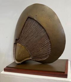 Esa Fedrigolli Vintage Abstract Brutalist Bronze Sculpture Esa Fedrigolli Style with Pedestal - 4231844