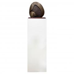 Esa Fedrigolli Vintage Abstract Brutalist Bronze Sculpture Esa Fedrigolli Style with Pedestal - 4231869