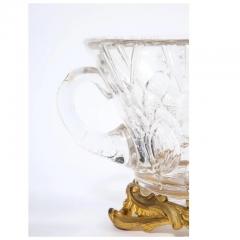 Escalier de Cristal French Ormolu Mounted Etched Glass Vase Attributed to LEscalier de Cristal - 3899813