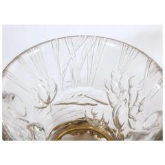 Escalier de Cristal French Ormolu Mounted Etched Glass Vase Attributed to LEscalier de Cristal - 3899815