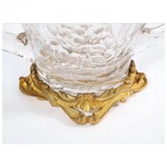 Escalier de Cristal French Ormolu Mounted Etched Glass Vase Attributed to LEscalier de Cristal - 3899818