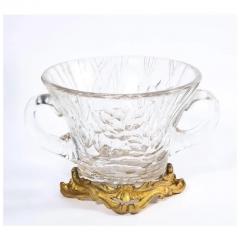 Escalier de Cristal French Ormolu Mounted Etched Glass Vase Attributed to LEscalier de Cristal - 3899821