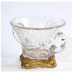 Escalier de Cristal French Ormolu Mounted Etched Glass Vase Attributed to LEscalier de Cristal - 3899826