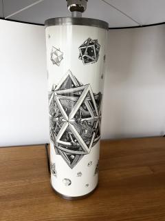 Escher Pair of Lamps Black and White MC Maurits Cornelis Escher Italy 1980s - 2869338