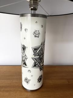 Escher Pair of Lamps Black and White MC Maurits Cornelis Escher Italy 1980s - 2869340