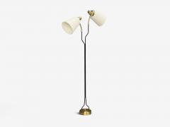 Eskilstuna Elektrofabrik Floor Lamp Laqcuered Metal Brass Sweden 1950s - 4754224