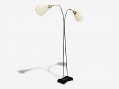 Eskilstuna Elektrofabrik Floor Lamp Laqcuered Metal Brass Sweden 1960s - 4452822