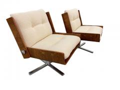 Esko Pajamies Esko Pajamies Pair of Lounge Chairs Coffee Table Rosewood and Chrome 1960s - 3933233