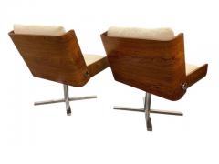 Esko Pajamies Esko Pajamies Pair of Lounge Chairs Coffee Table Rosewood and Chrome 1960s - 3933235