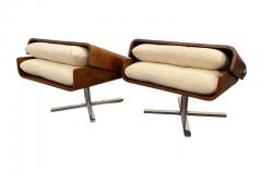 Esko Pajamies Esko Pajamies Pair of Lounge Chairs Coffee Table Rosewood and Chrome 1960s - 3933236